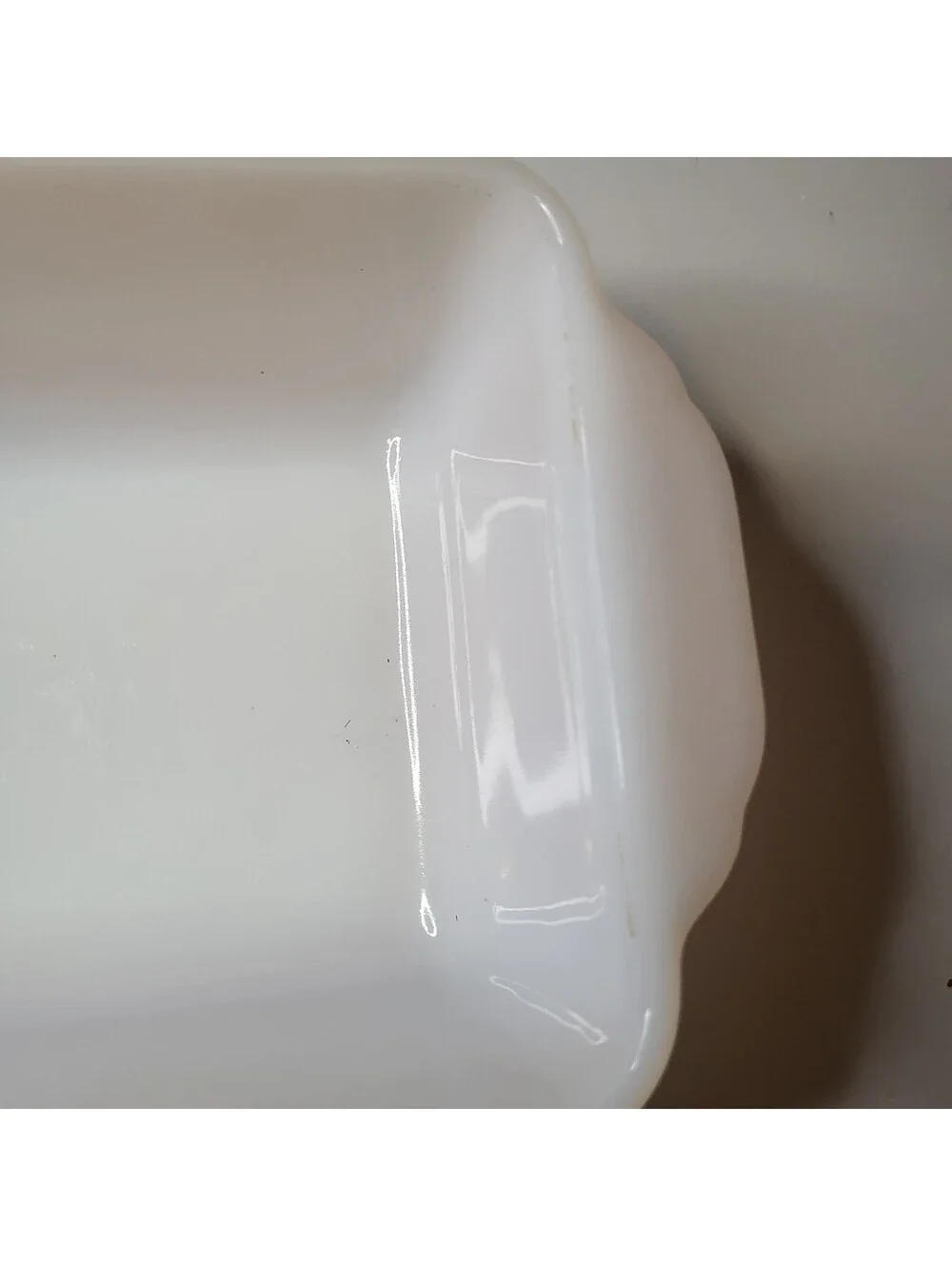 Vintage Fire-King 409 White Milk Glass 9x5 Loaf Pan Oven Ware USA